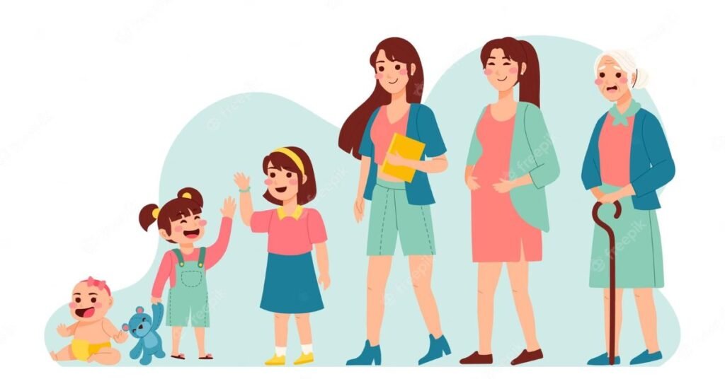 Woman life stages